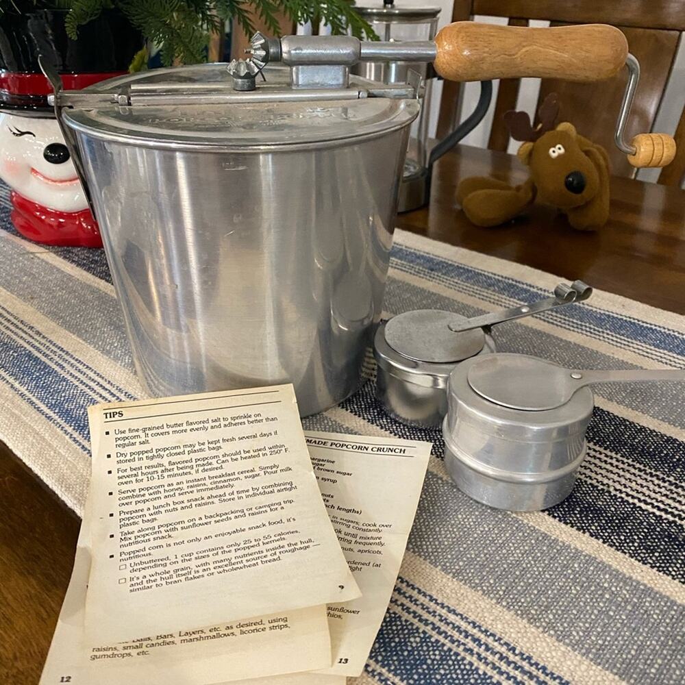 Vintage Felknor Stovetop Popcorn Popper - Large Capacity